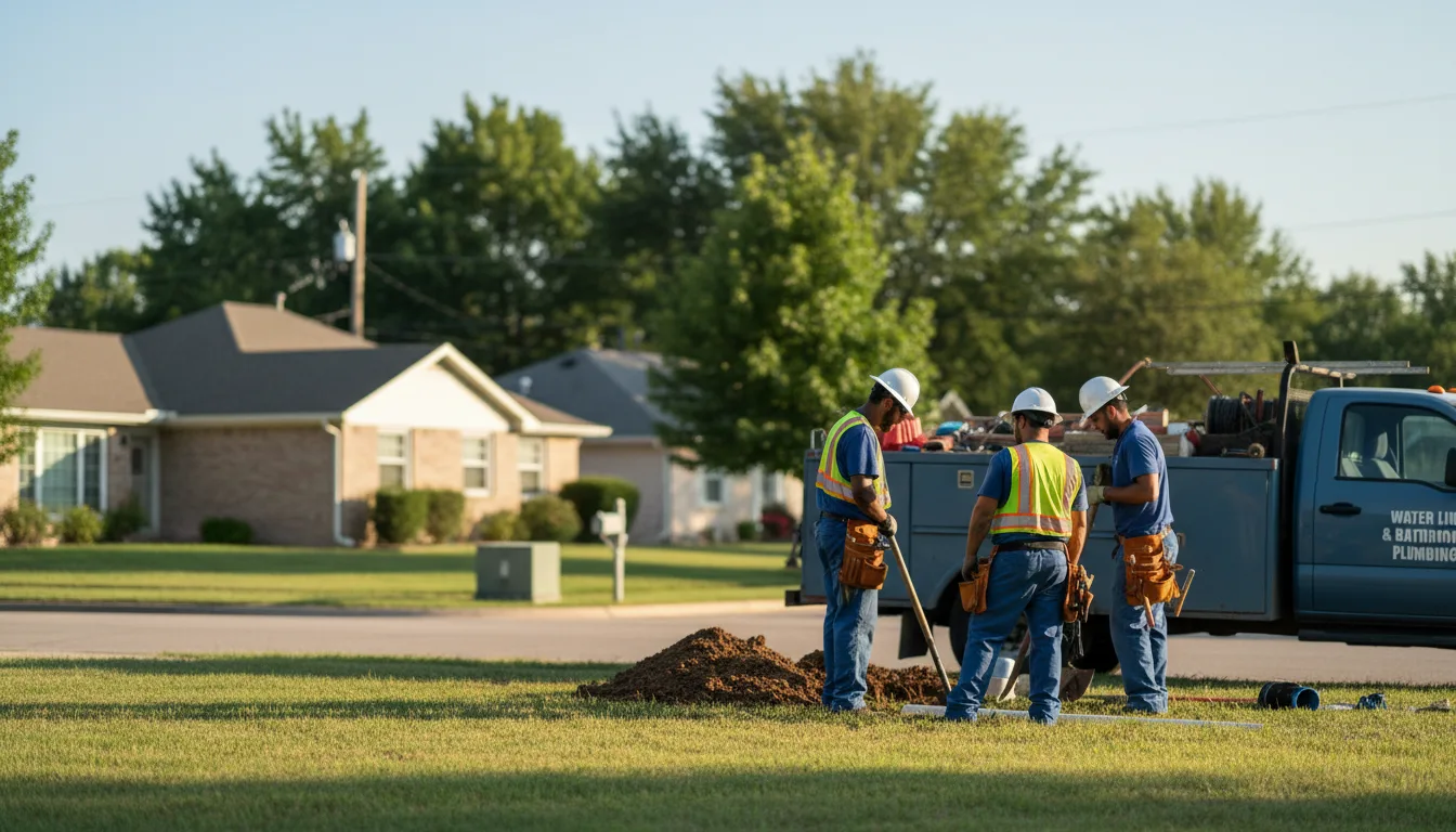 Residential water line and bathroom plumbing service in Freer, TX